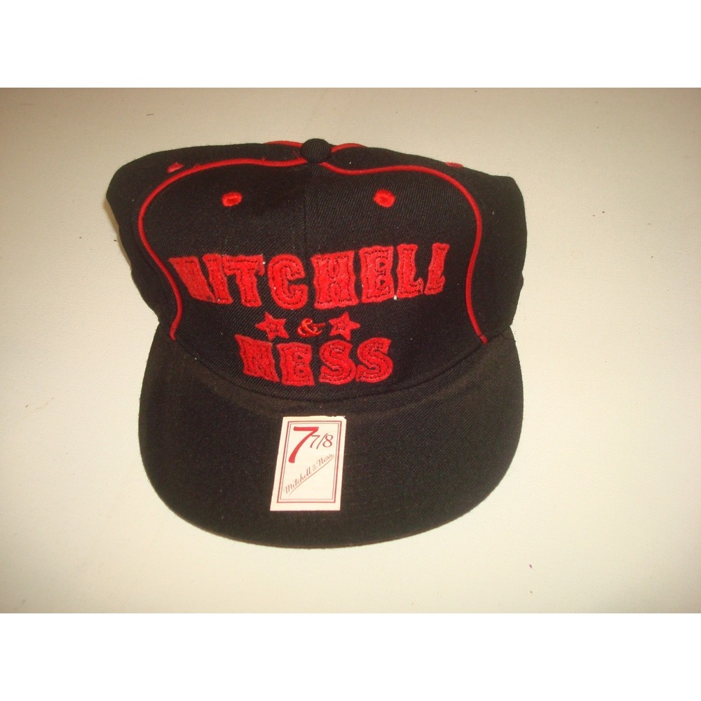 MITCHELL AND NESS 7 7/8 SHIELD SCRIPT 00S Y2K HAT CAP VINTAGE DEADSTOCK B5